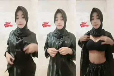 Dokumentasi Laura Hijab Hitam Cantik Kasur